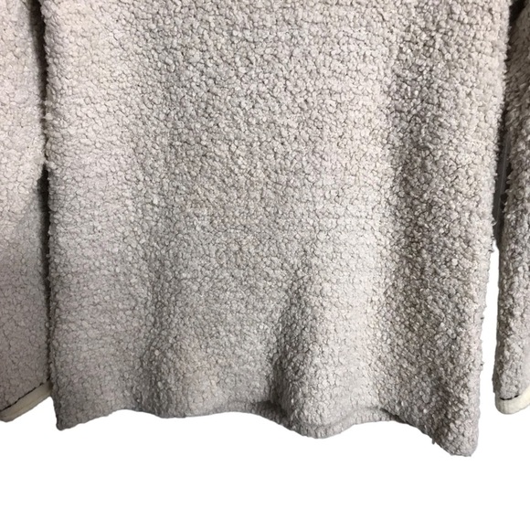 3.1 Philip Lim Large Cream Ribbed Cowlneck Textured Heavy Knit Pullover Sweater - Picture 4 of 9